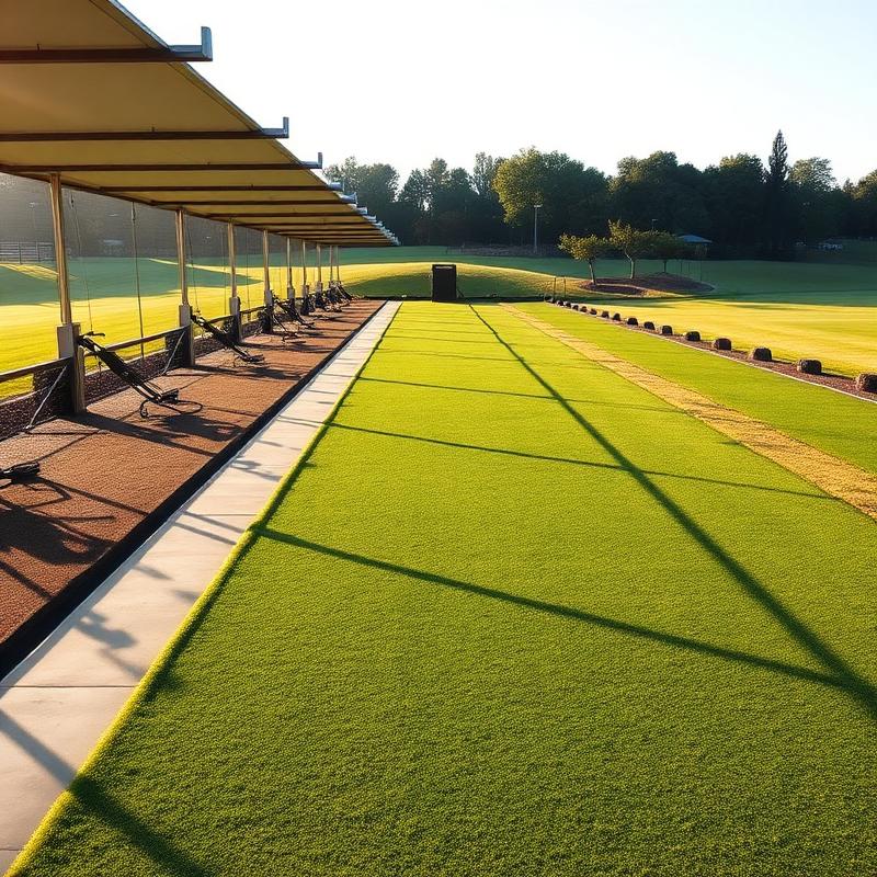 True Turf tee line installation at a driving range